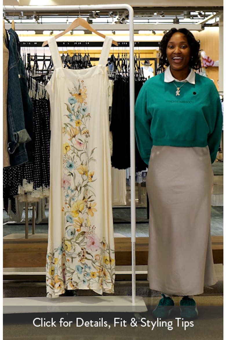 vince linen maxi dress Floral Print Sleeveless Maxi Dress (Women)