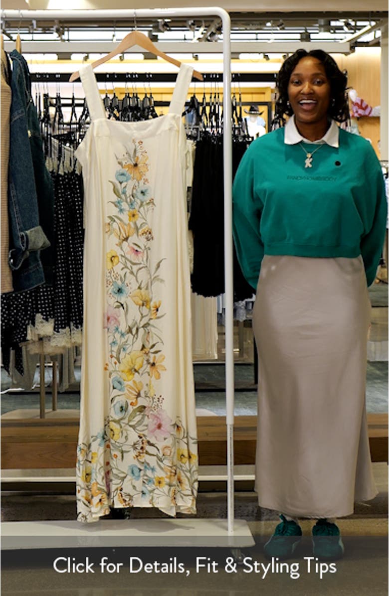 Floral Print Sleeveless Maxi Dress, sales video thumbnail