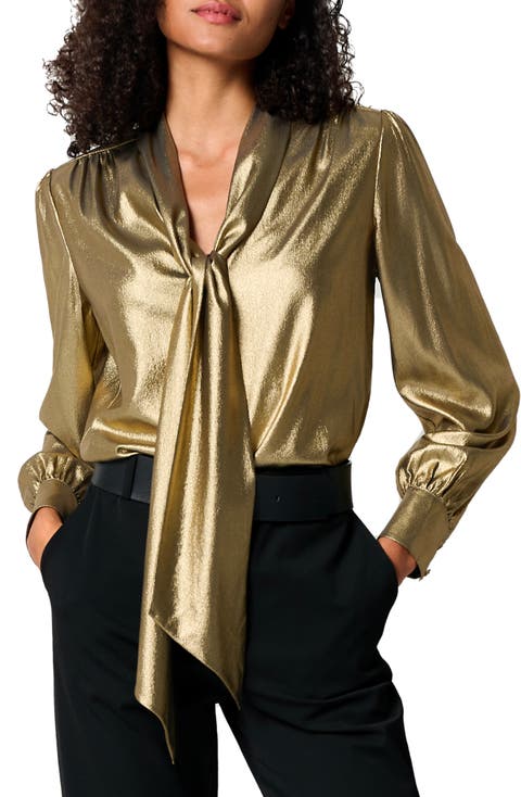 Bow Tie Silk Blouse