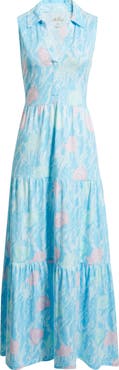 Lilly Pulitzer® Riegan Print Sleeveless Tiered Maxi Dress