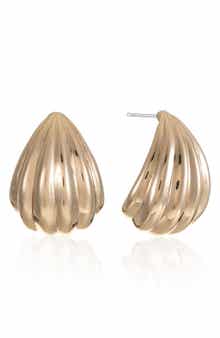 Curved Chunky Huggie Earrings