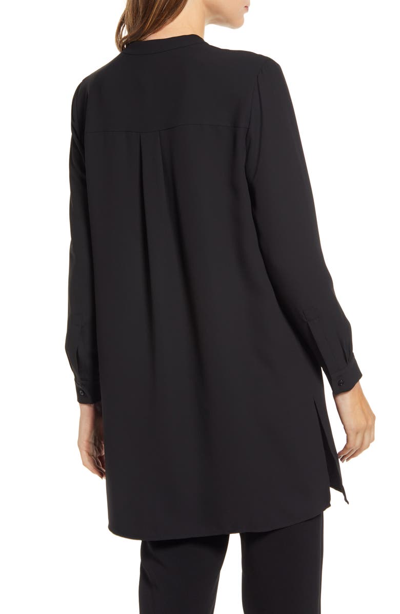 Anne Klein Nehru Tunic Shirt, Alternate, color, Anne Black