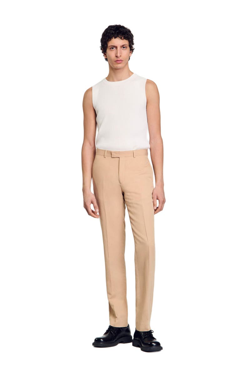 SANDRO Suit trousers, Main, color, Nut