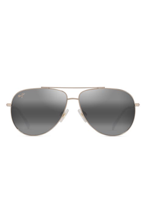Hauoli 59mm Polarized Gradient Aviator Sunglasses