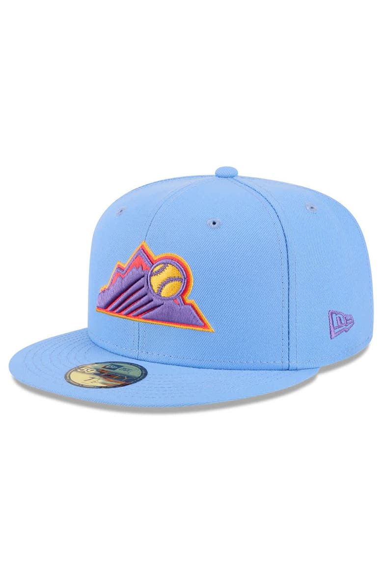 Men's New Era Light Blue Colorado Rockies 2025 City Connect 59FIFTY Fitted Hat, Alternate, color, Light Blue