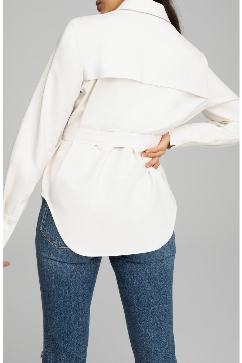 Safari Tie Waist Tunic Shirt, Alternate, color, BONE001