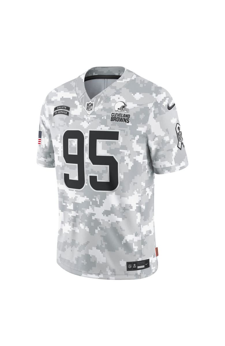 Nike Men's Nike Myles Garrett Arctic Camo Cleveland Browns 2024 Salute to Service Limited Jersey, Alternate, color, 