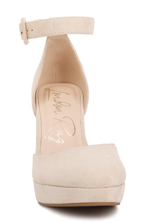 London Rag Inigo Interchangeable Ankle Strap Platform Pump In Neutral