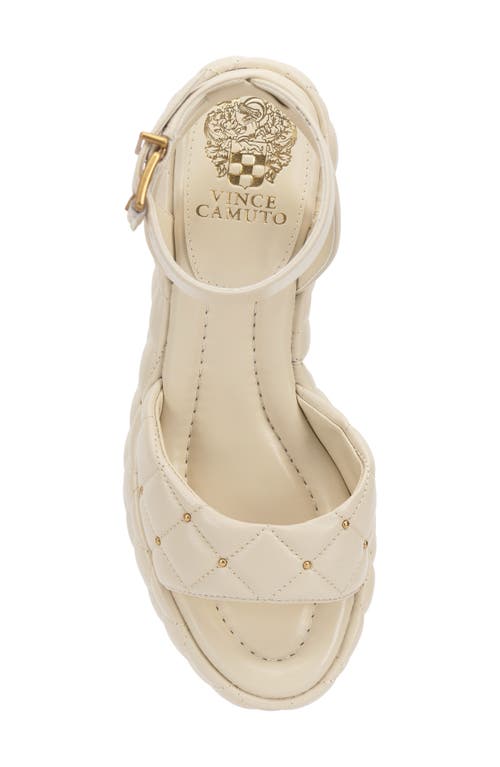 Vince Camuto Ellah Ankle Strap Platform Sandal In Panna Creme