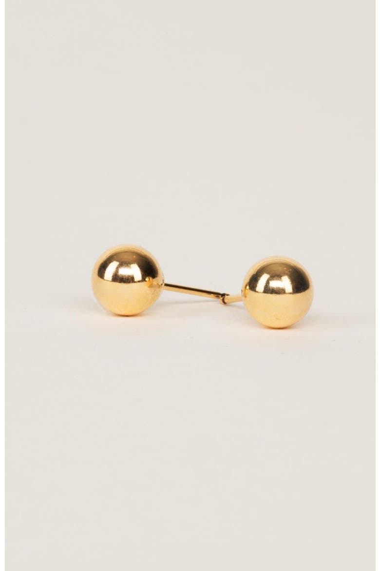 Gold Stud Ball Earrings, Main, color, Gold