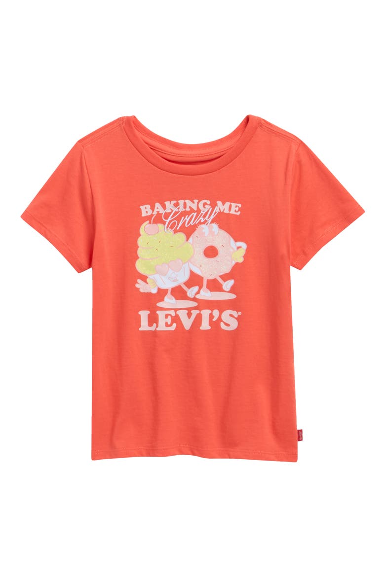 Kids' Graphic T-Shirt, Main, color, HOT CORAL