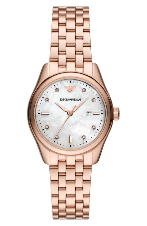 Three-Hand Date Bracelet Watch