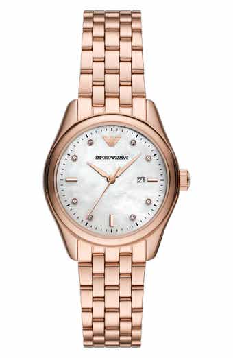 Three-Hand Date Bracelet Watch