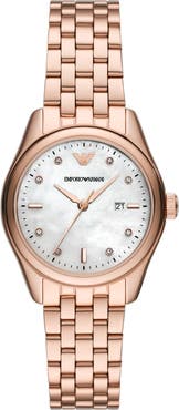 Emporio Armani Three-Hand Date Bracelet Watch