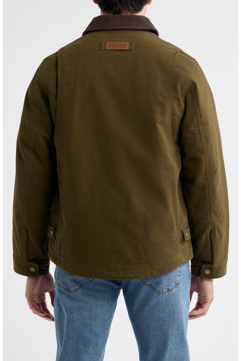 Tahoma Cotton Canvas Trucker Jacket, Alternate, color, DARK OLIVE