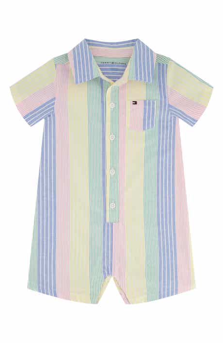 Tommy Hilfiger Stripe Short Sleeve Cotton Romper