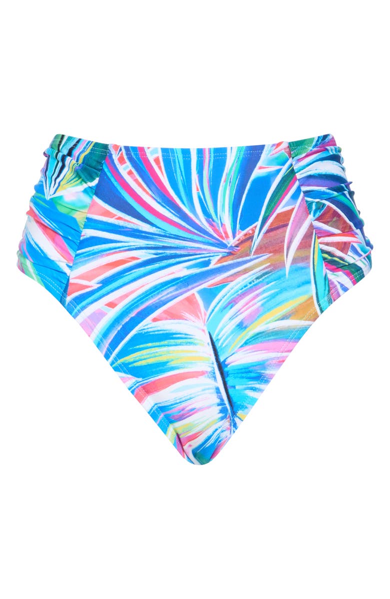La Blanca Palm High Waist Bikini Bottoms, Alternate, color, Multi