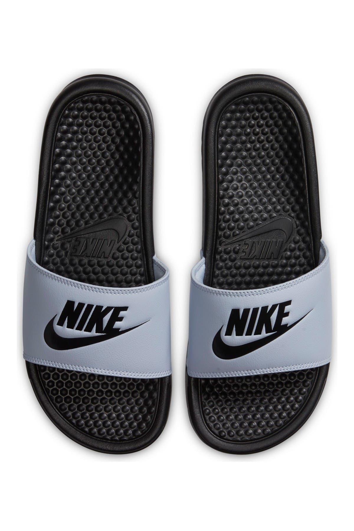 Benassi Slide Sandal, Main, color, BLACK/BLACK-GHOST