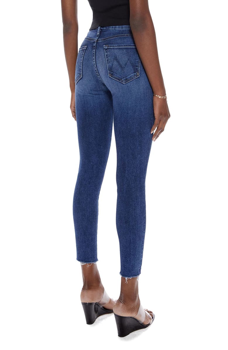 MOTHER The Looker Fray Hem Ankle Skinny Jeans, Alternate, color, 