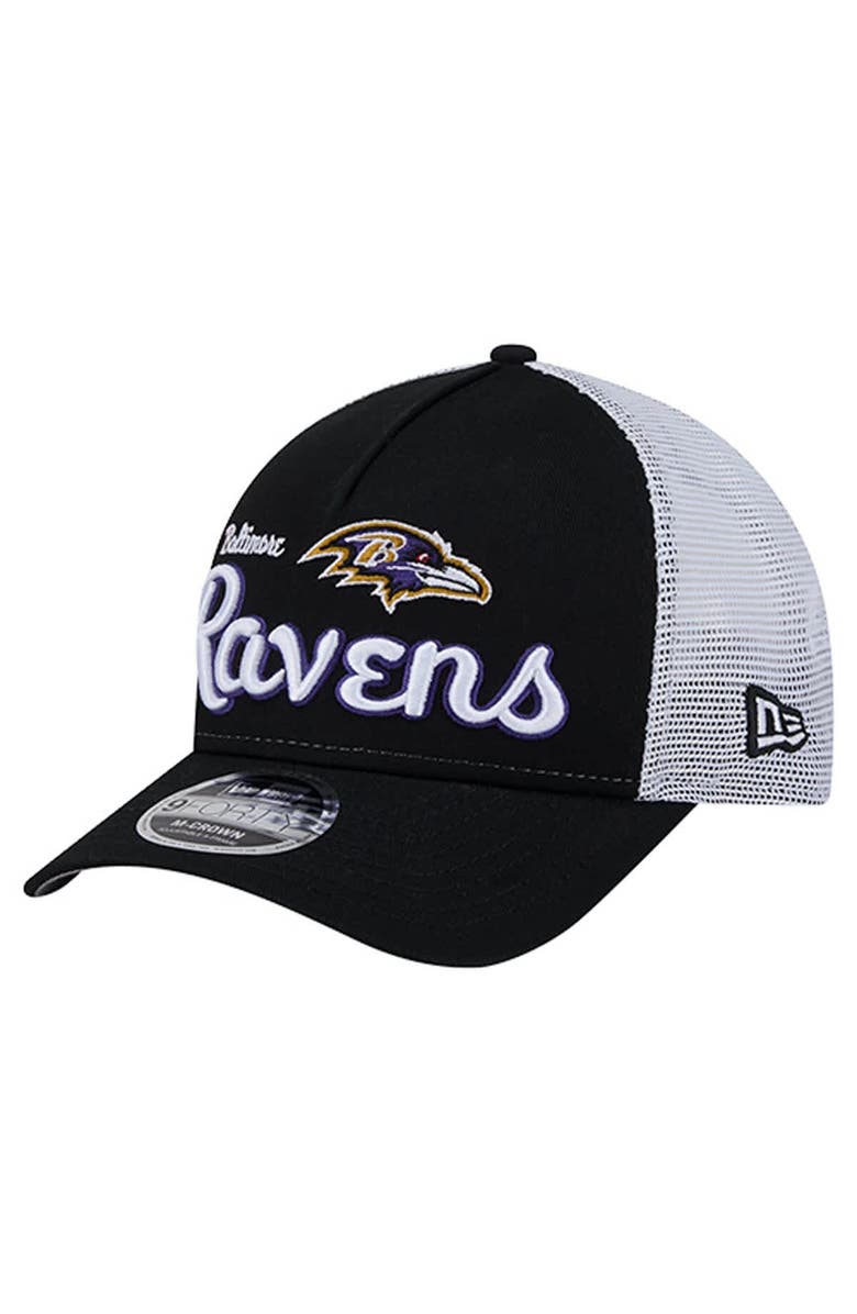 New Era Men
s New Era Black Baltimore Ravens Side Lines 9FORTY Adjustable Hat, Main, color, Black