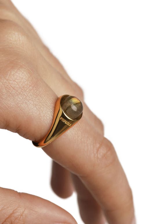 Pdpaola Labradorite Moon Ring In Labradorite