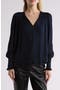 Tie Neck Sateen Blouse