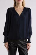Rebecca Taylor Tie Neck Sateen Blouse