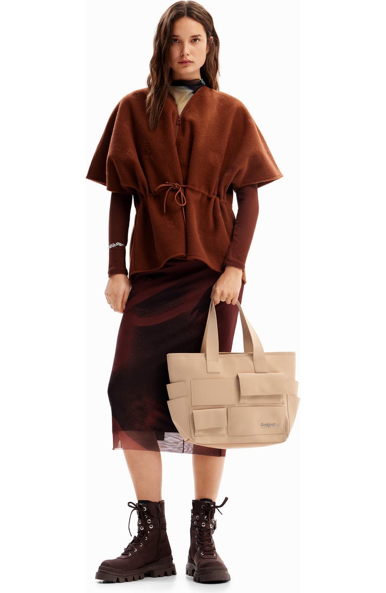 Desigual Multipocket Shopper, Alternate, color, Beige