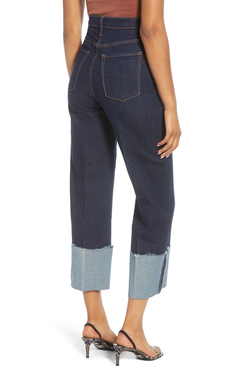 Nobody Denim Milla Cuffed Hem Wide Leg Crop Jeans, Alternate, color, 