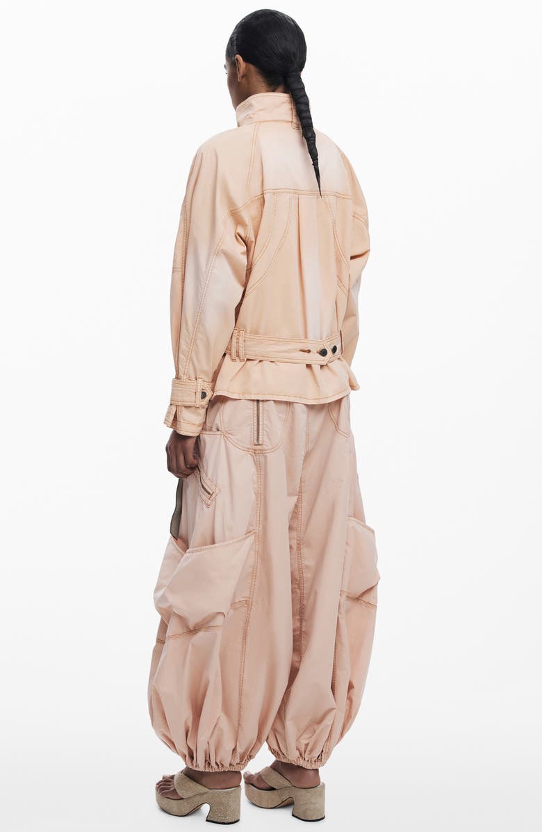 Desigual Belt Detail Cotton Jacket, Alternate, color, Pink