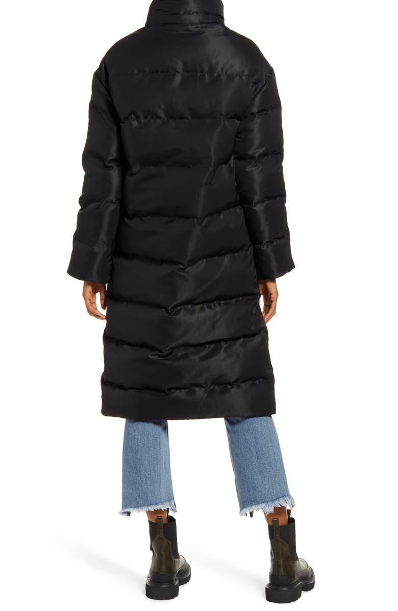 AllSaints Allana Hooded Puffer Coat, Alternate, color, Black