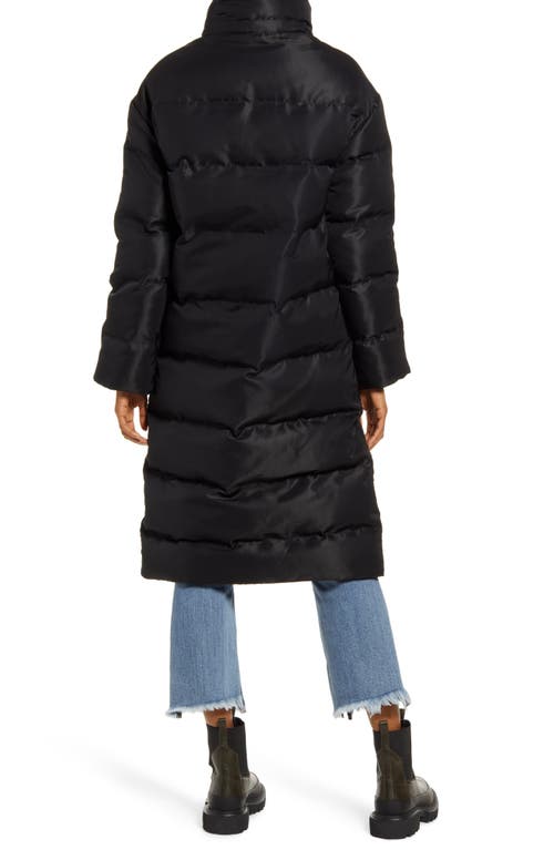 Allsaints Allana Hooded Puffer Coat In Black