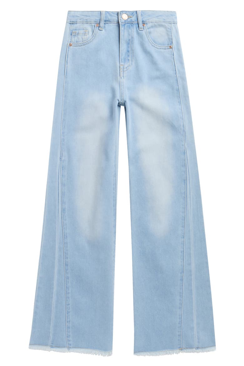 Kids' Paneled Wide Leg Jeans, Main, color, LIGHT INDIGO