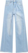 Tractr Kids' Paneled Wide Leg Jeans