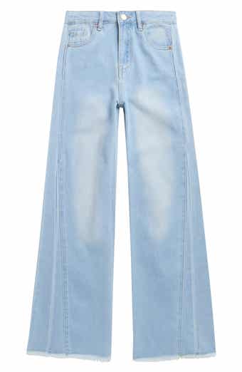 Tractr Kids' Paneled Wide Leg Jeans