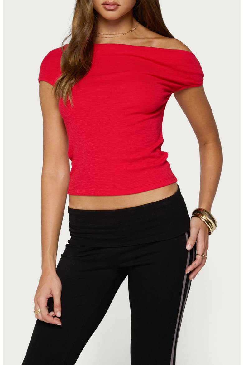 Martah Off the Shoulder Top, Main, color, RED