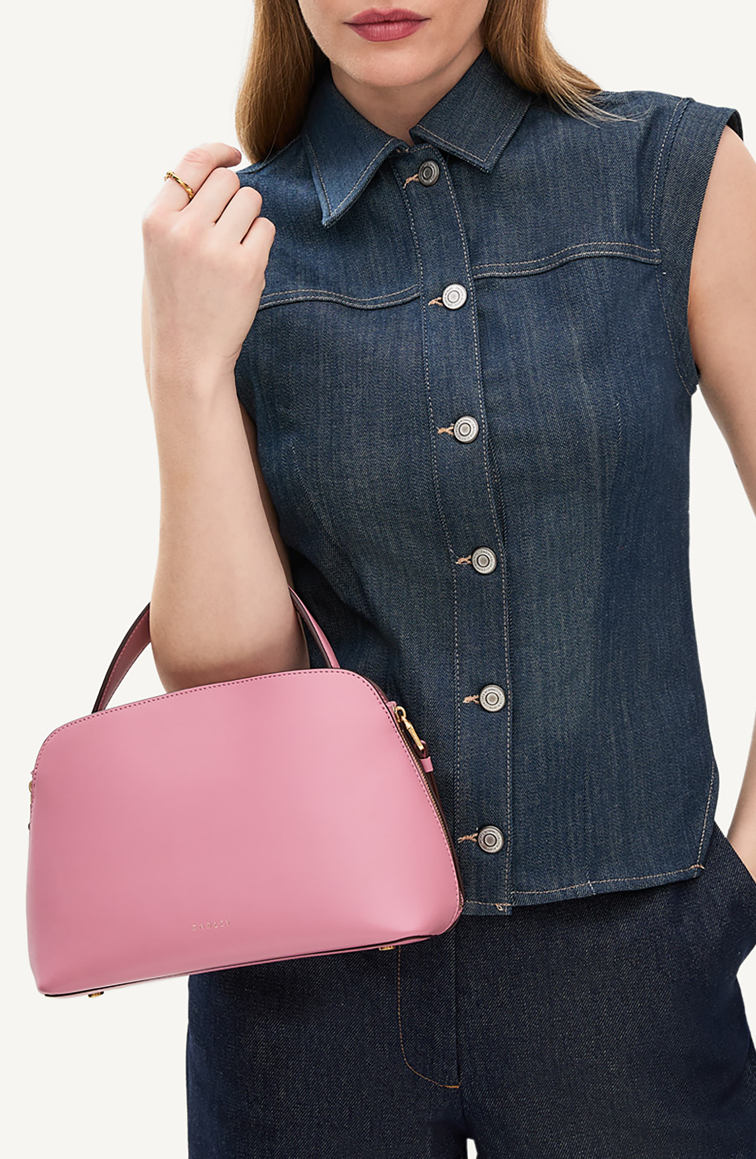 Radley Small Liverpool Street Leather Bag, Alternate, color, Sienna Pink