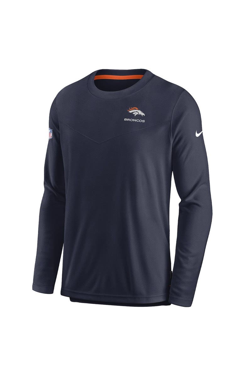 Nike Men's Nike Navy Denver Broncos Sideline Lockup Performance Long Sleeve T-Shirt, Alternate, color, 