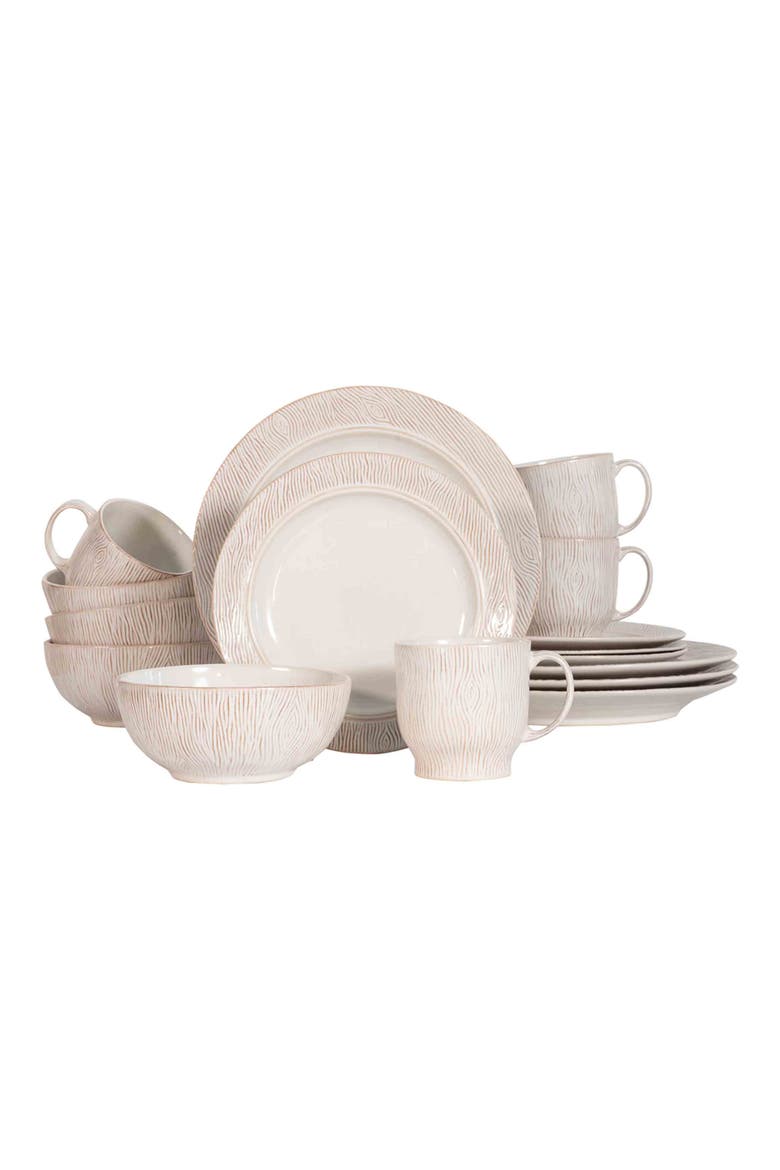 Blenheim Oak 16-Piece Dinnerware Place Setting, Main, color, WHITEWASH