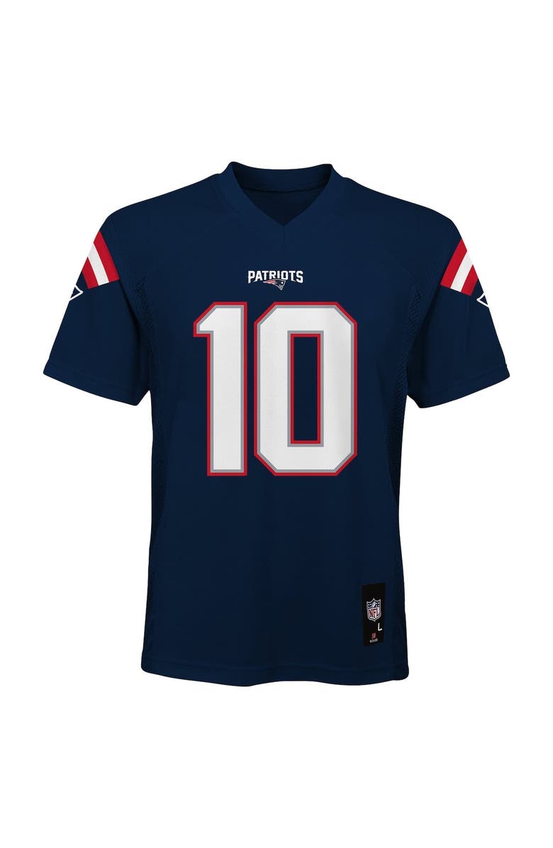Outerstuff Youth Drake Maye Navy New England Patriots Replica Player Jersey, Alternate, color,