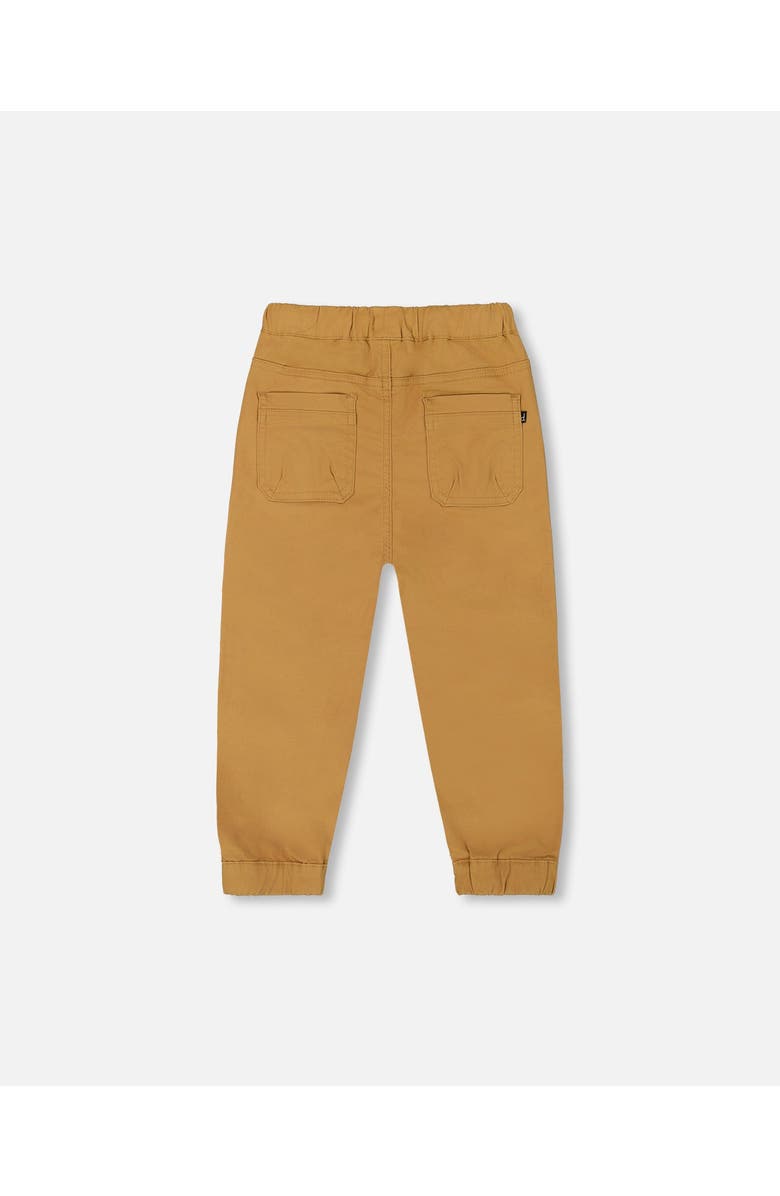 Deux par Deux Little Boy's Stretch Twill Jogger Pant Tan, Alternate, color, 