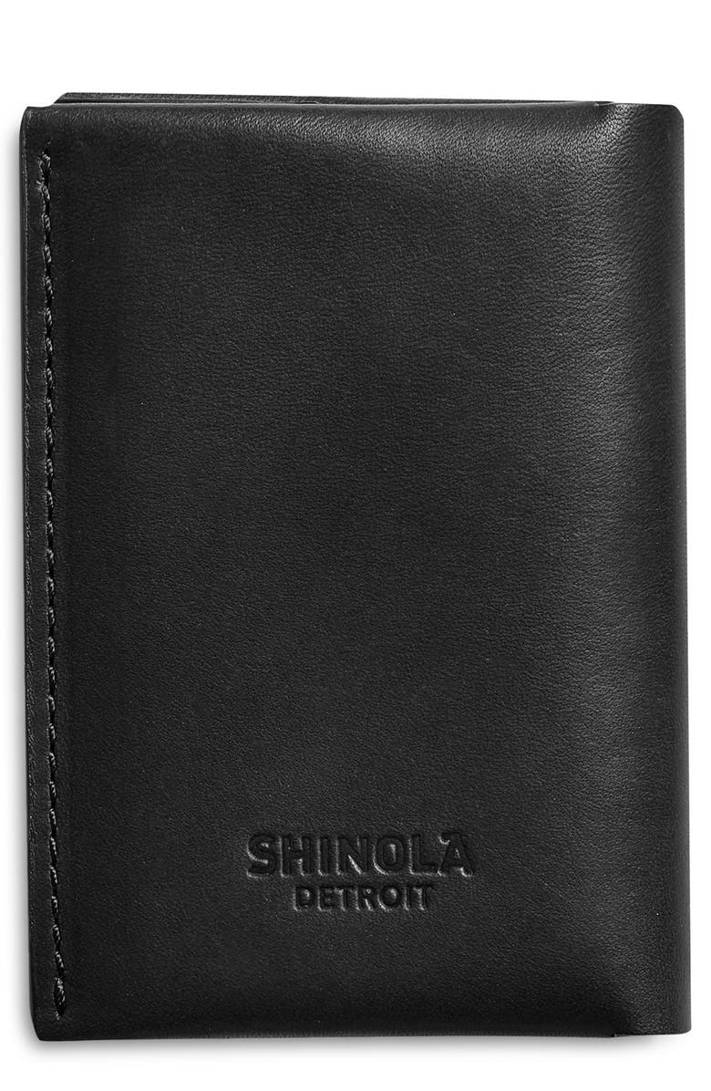 Shinola Utility Folded Leather Card Holder, Main, color,