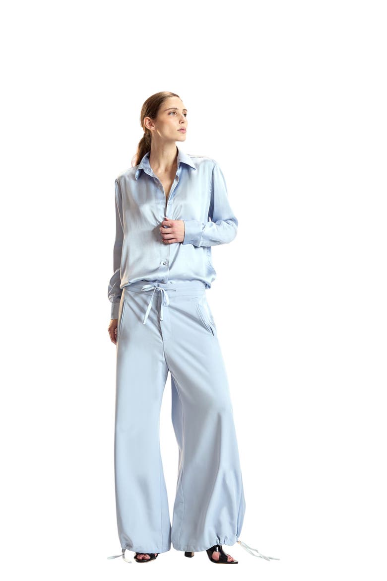 Tuxedo Stripe Wide Leg Pants, Main, color, Blue