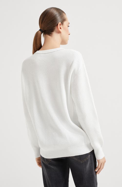 Brunello Cucinelli Cotton Sweater In White