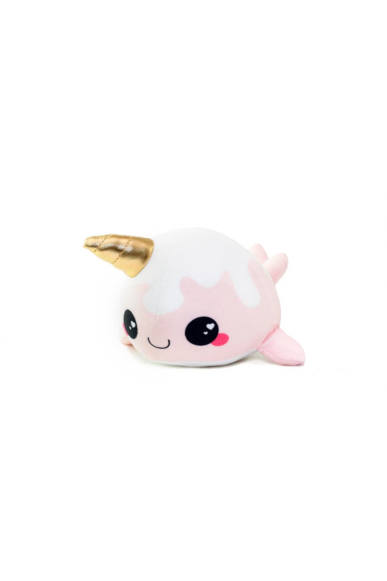 Glitter Galaxy 6-Inch Ice Cream Cone Horn Pink Narwhal Collectible Plush, Alternate, color, Pink