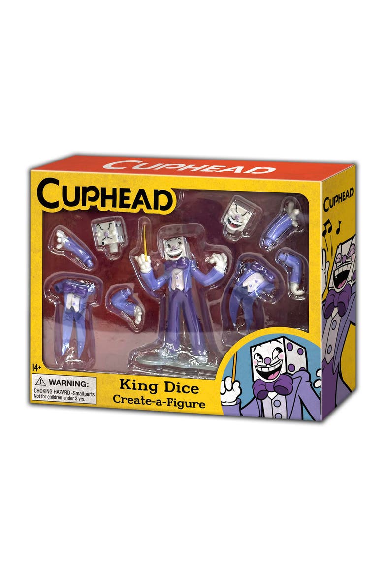 Cuphead Create-A-Figure 4-Inch Mini Figure | King Dice, Alternate, color, Purple
