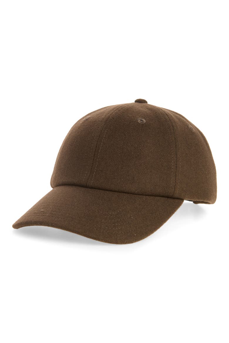 Wool Blend Baseball Cap, Main, color, COFFEE
