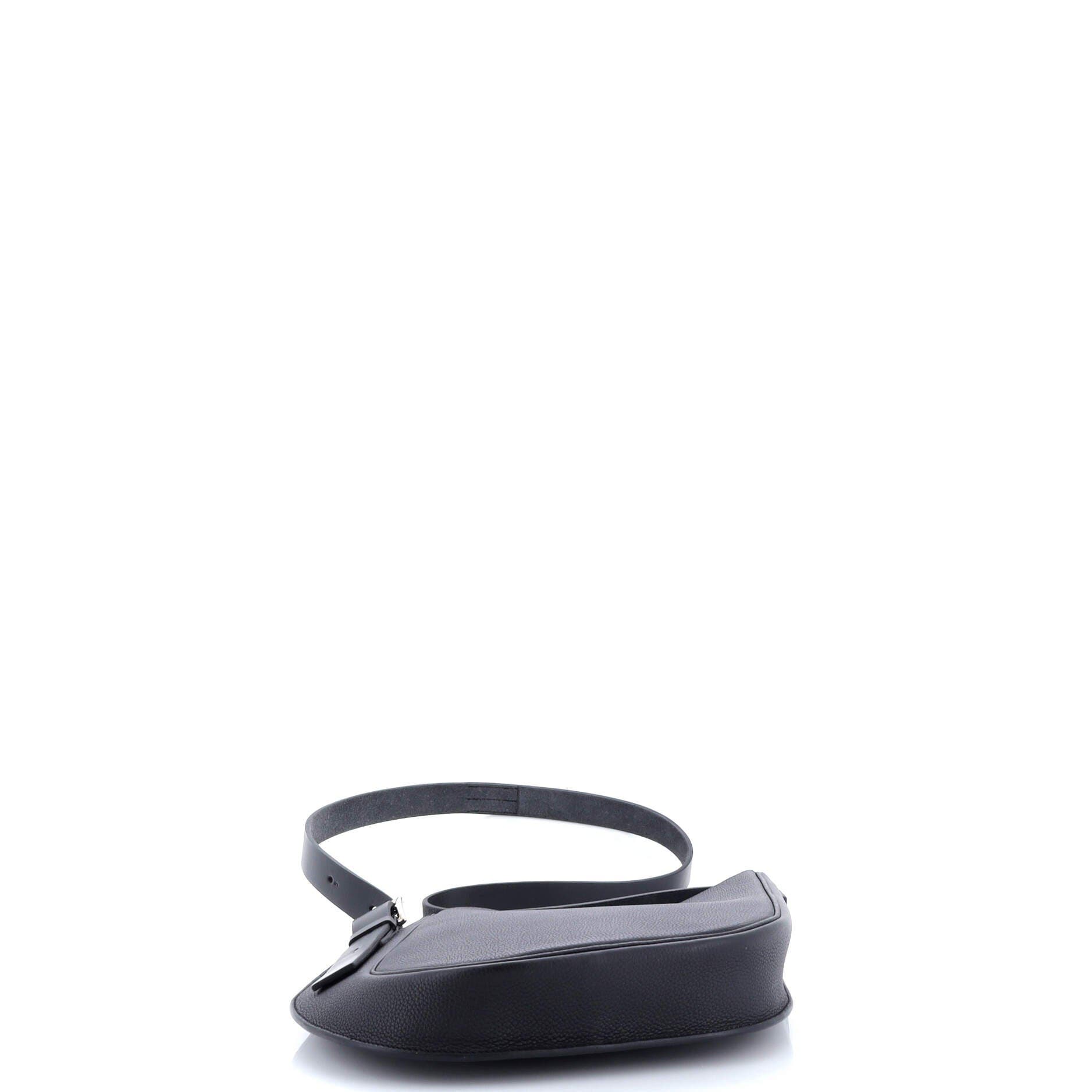 Pre-Owned Hermes Perspective Cavaliere Bag Togo and Vache Hunter 28, Alternate, color, Noir