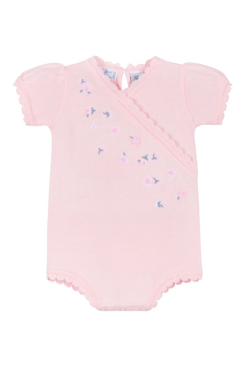 Blossoms Cotton Knit Bodysuit, Main, color, PINK
