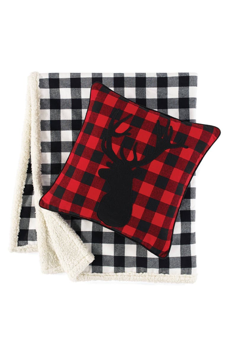 Eddie Bauer Cabin Plaid Print Throw Pillow, Main, color, 